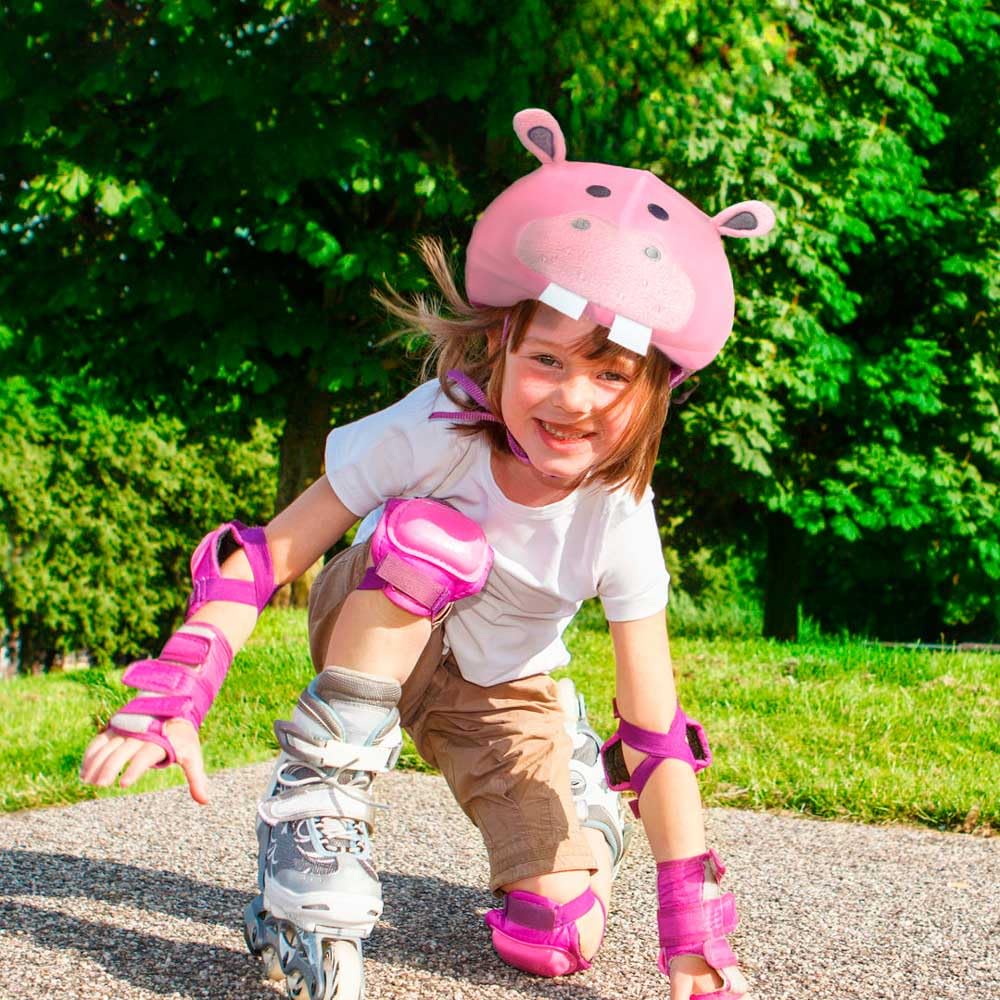 COOLCASC® Hippo - Universelle Passform Skihelmabdeckung - Passen Sie den Skihelm Ihres Kindes mit Einer lustigen und niedlichen Schutzhülle an - Snowboard- und Ski-Zubehör - Einheitsgröße