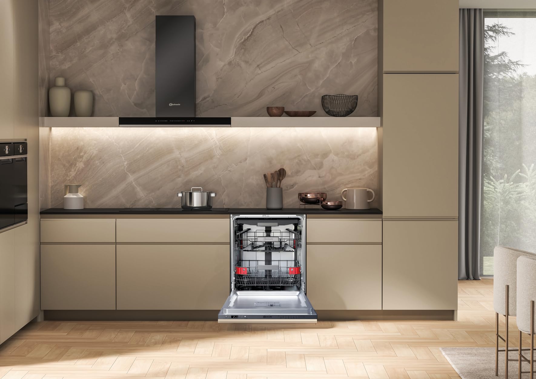 Bauknecht BKSV2 IAN Vollintegrierbarer Geschirrspüler / 60 cm/ActiveDry – automatisches Türöffnungssystem/Startzeitvorwahl/Vollwasserschutz