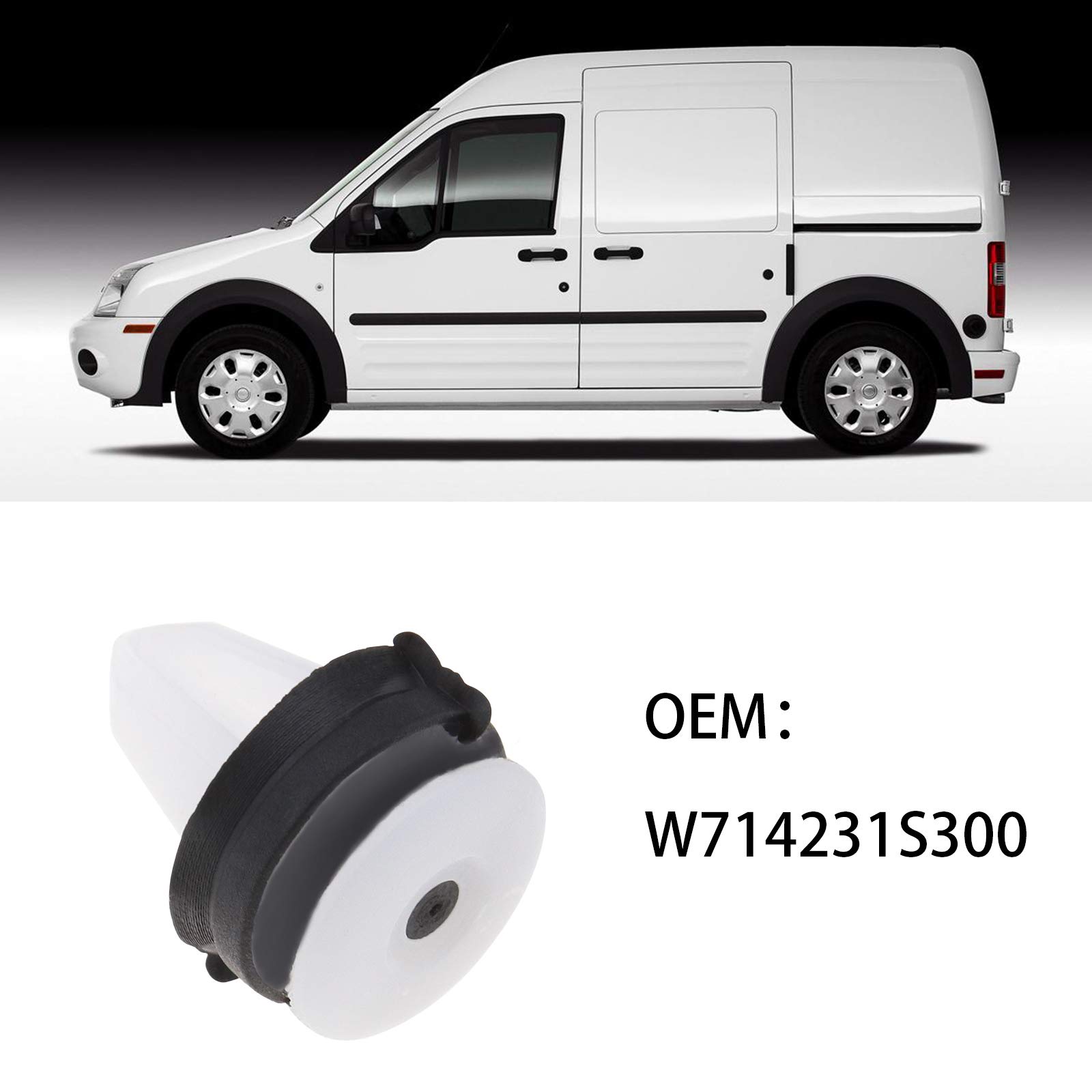 Be In Your Mind 50 Stück Verkleidungsclips Zierleiste Seitentür Auto Clips mit Unterlegscheiben aus Gummi W714231S300 1571079 für Loch von 8 mm