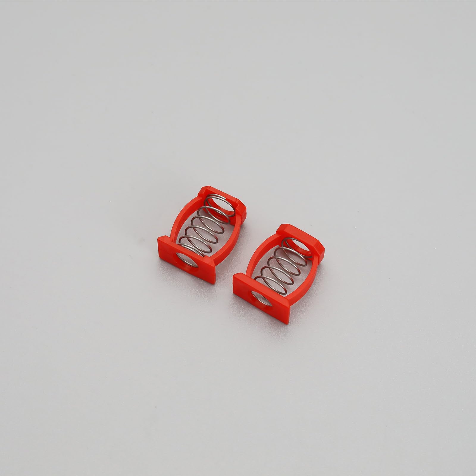 LT Easiyl 2 Stück C-Schnallenfedern Fahrradscharnierclip Fahrradbegrenzungsscharnierklemme Kompatibel mit Brompton-Faltrad Roter C-förmiger Clip Fahrradzubehör