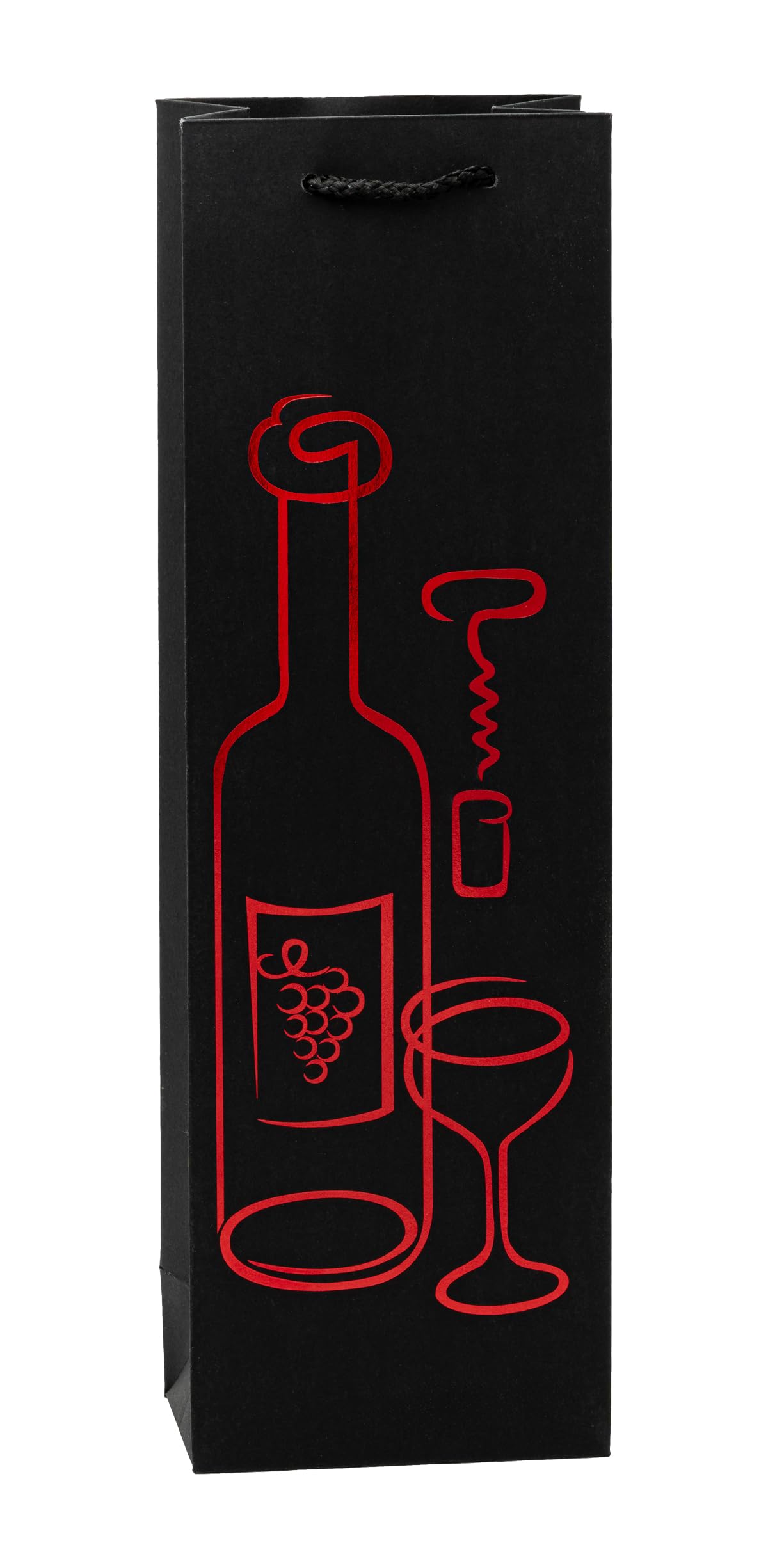 TSI Geschenktüten WEIN Premium für Wein- und Sektflaschen, 12er Packung, Größe: Flasche (HxBxT 38 x 12 x 8 cm), Art. Nr. 88281