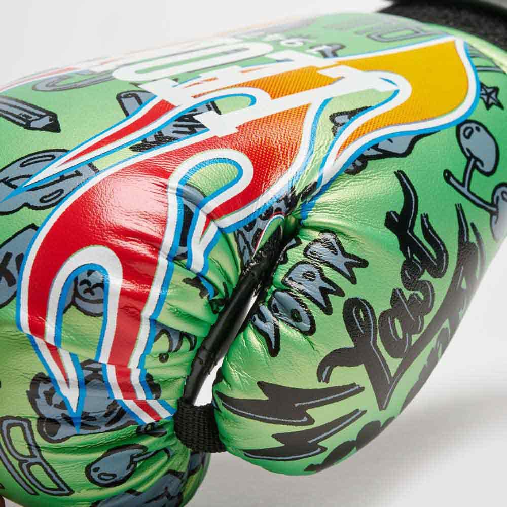 LEONE 1947, Boxhandschuhe Flames 6 OZ Grün