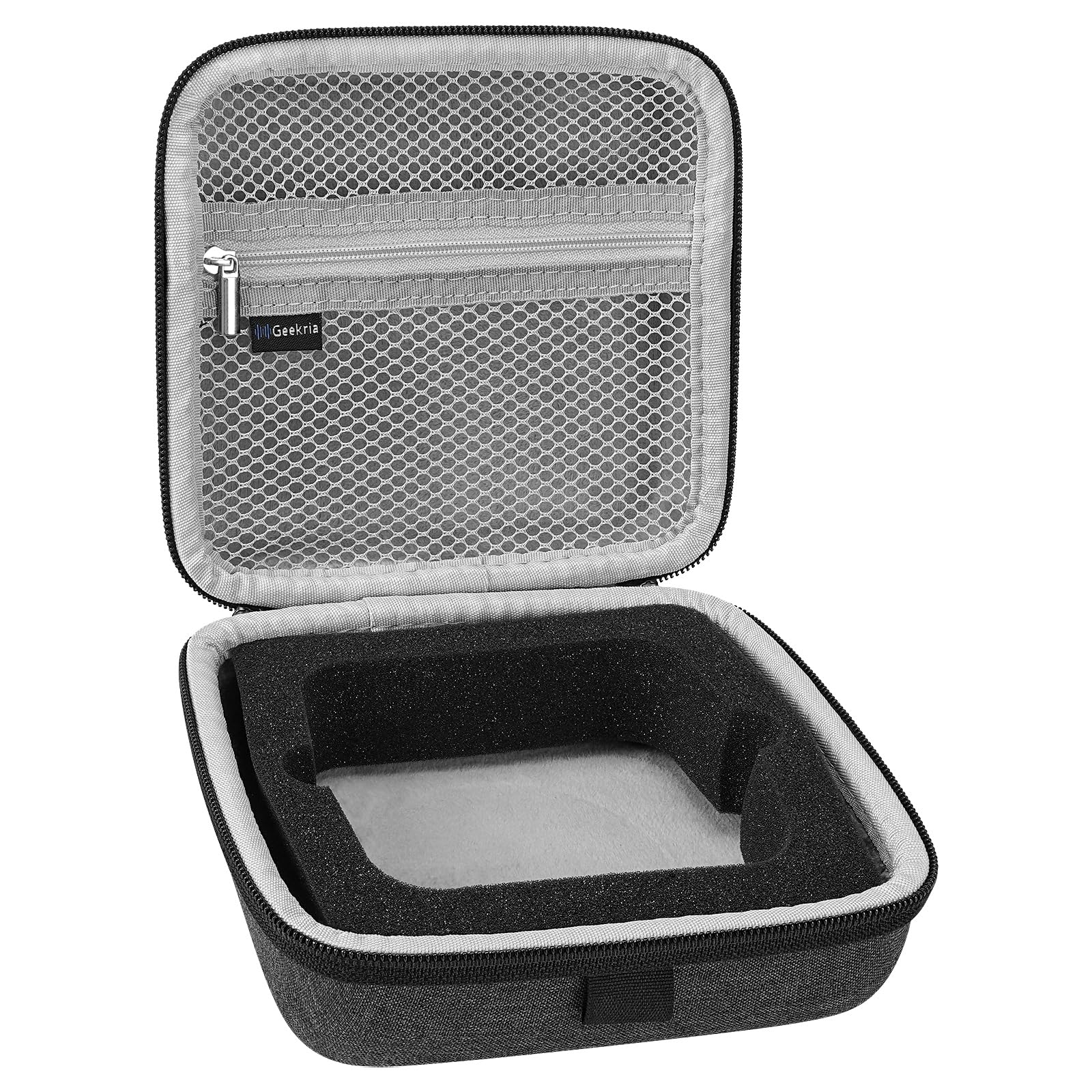 Geekria Shield Hülle Kompatibel mit 2021 Apple TV 4K (32GB / 64GB) Hülle, Ersatz Hartschale Reisetasche mit Platz für Fernbedienungen und Zubehör (Grau)