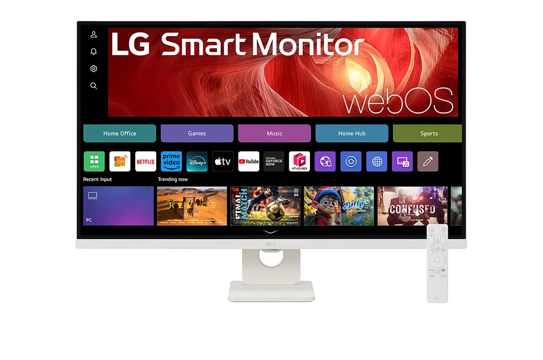 LG Smart Monitor 32U721SA-W.AEU, 32", 4K UHD (3840x2160), HDR10, IPS, webOS 24, USB-C (65W), Bluetooth, DCI-P3 90%, Smart TV Funktionen, HDMI, DisplayPort, Schwarz