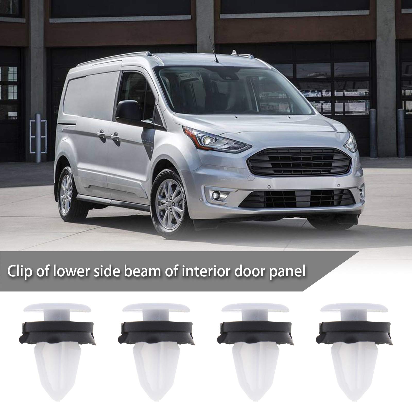 Be In Your Mind 50 Stück Verkleidungsclips Zierleiste Seitentür Auto Clips mit Unterlegscheiben aus Gummi W714231S300 1571079 für Loch von 8 mm