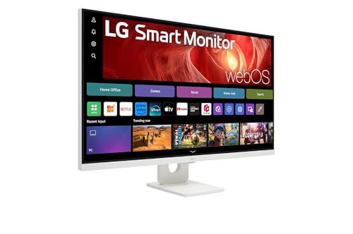 LG Smart Monitor 32U721SA-W.AEU, 32", 4K UHD (3840x2160), HDR10, IPS, webOS 24, USB-C (65W), Bluetooth, DCI-P3 90%, Smart TV Funktionen, HDMI, DisplayPort, Schwarz