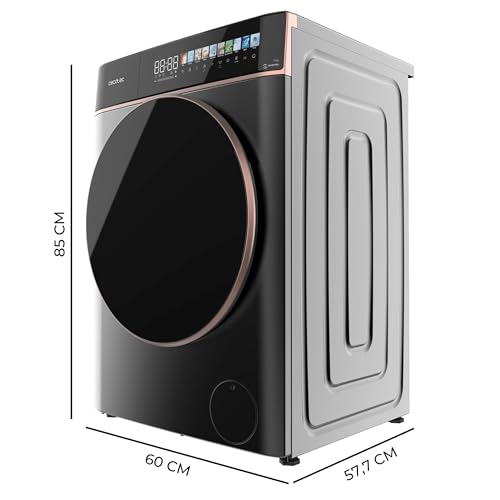 Cecotec Waschmaschine 10kg Frontlader Bolero DressCode 10900 Autodose Inverter FullColor Ice Blue A. 1400 U/min, geringer Verbrauch, 10,3"-Bildschirm, 11 Programme, Inverter Plus-Motor