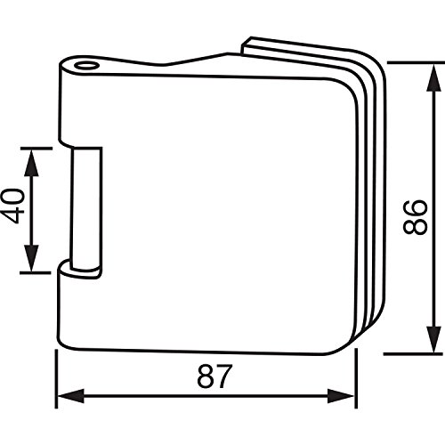 Dorma Glas Junior Office Türband Flügelteil (Türbeschalg) für Glastüren, Glasstärke 8-10mm, Türscharnier Alu silber eloxiert Inhalt: 2 Stück