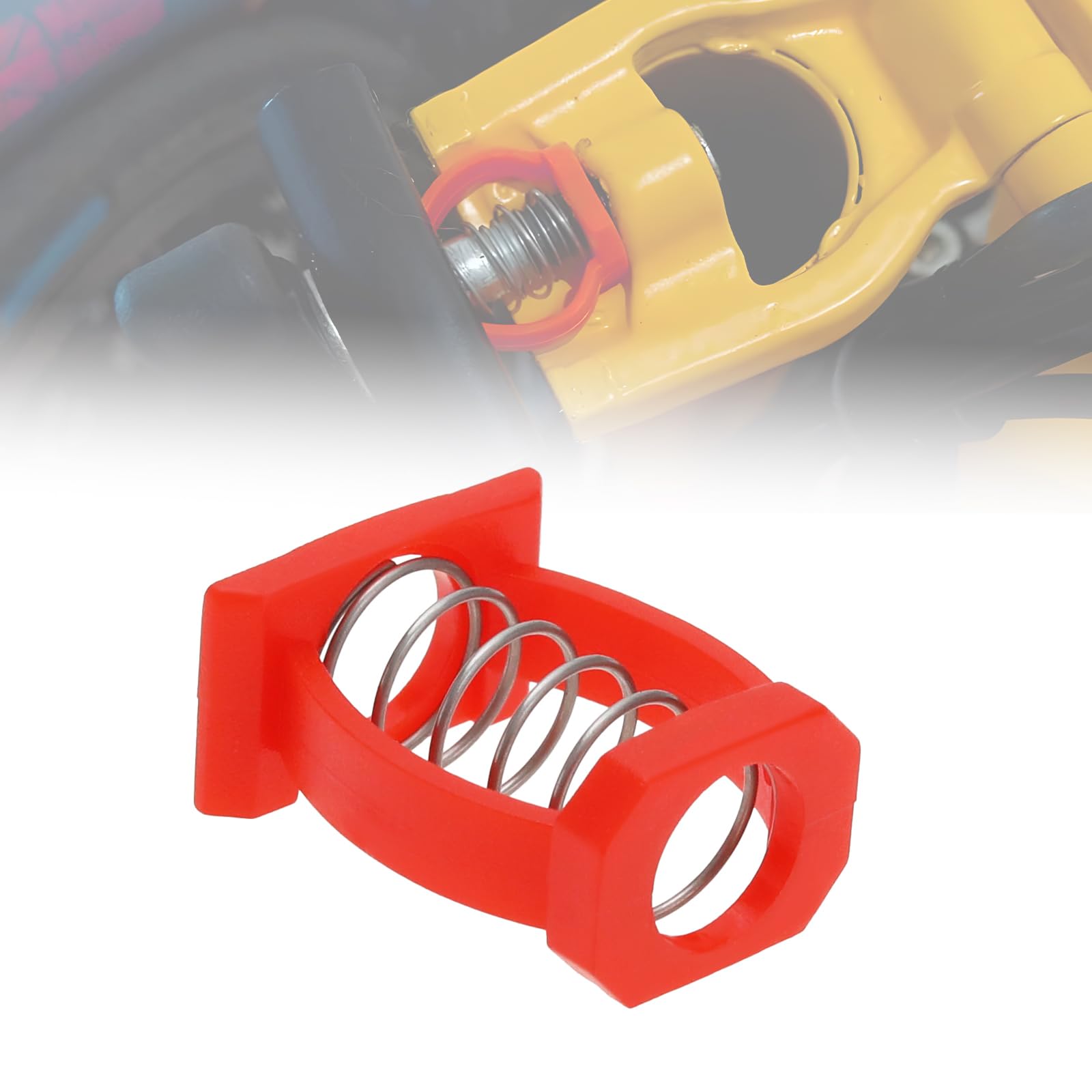 LT Easiyl 2 Stück C-Schnallenfedern Fahrradscharnierclip Fahrradbegrenzungsscharnierklemme Kompatibel mit Brompton-Faltrad Roter C-förmiger Clip Fahrradzubehör