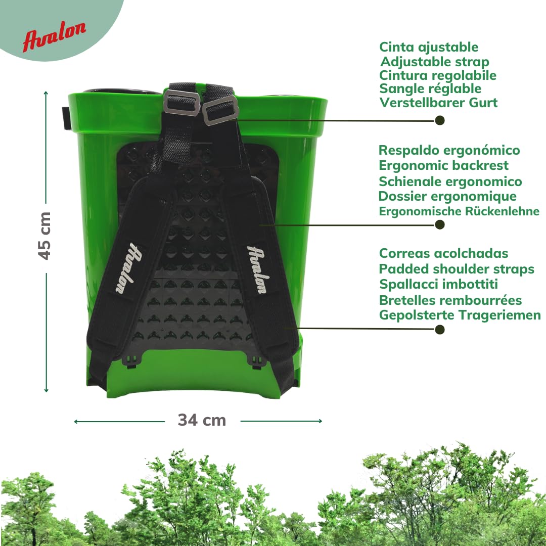 Avalon - Drucksprüher 16L, Bar Stärker Drucksprüher Akku 18V Batterien, Elektrischer Pflanzensprüher Einstellbare Sprühstärke. Ladegerät enthalten