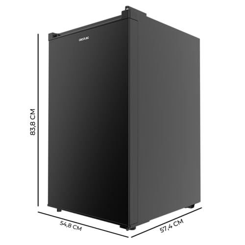 Cecotec Vertikaler Tischgefrierschrank 97 L Bolero CoolMarket TF 97 White, Energieeffizienzklasse E, Kompakte Bauweise, Umkehrbare Tür, 3 Schubladen, Maße 55,1 x 57,5 x 83,5 cm, Farbe Weiß