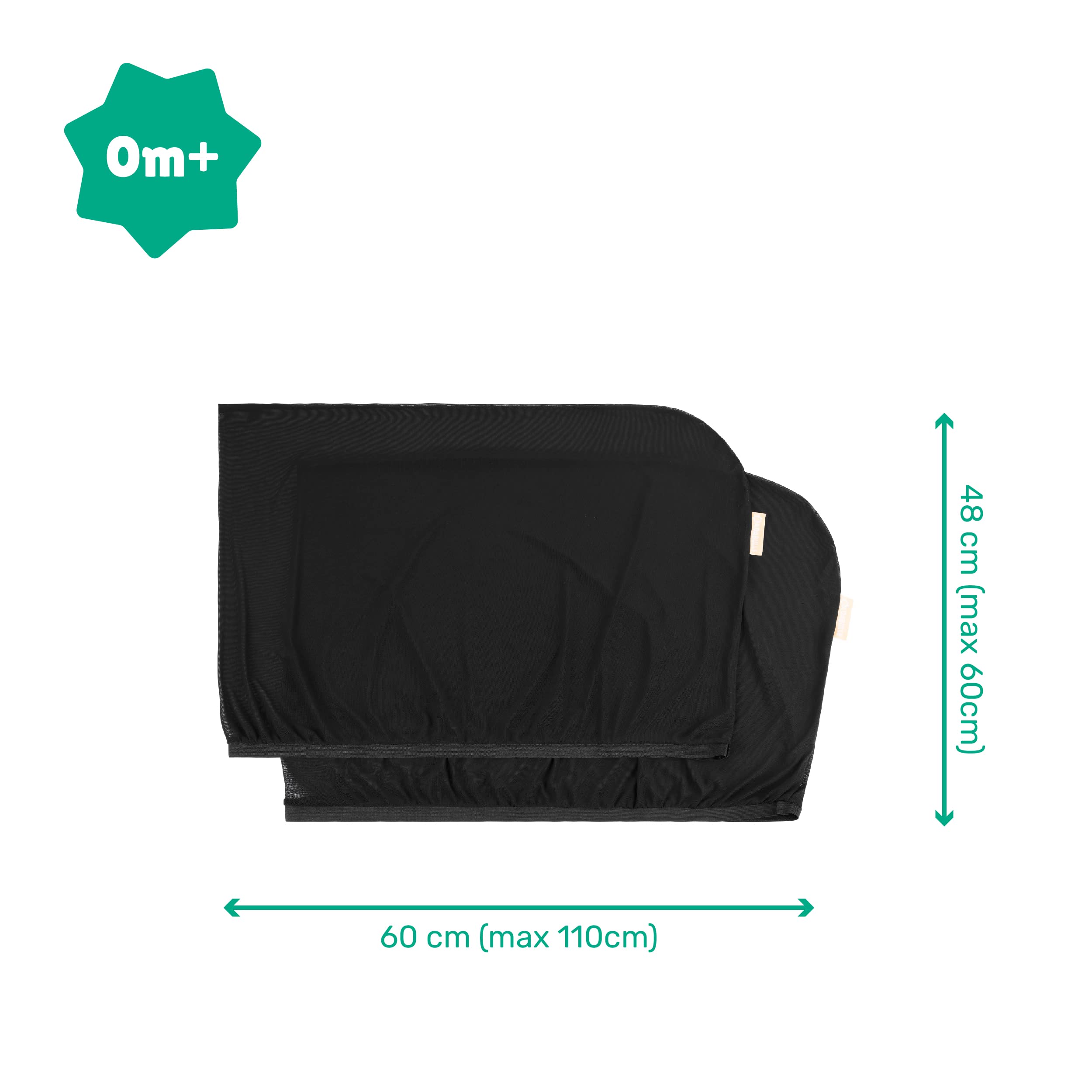 Badabulle Auto Sonnenschutz 2er Set - filtert 99% des Sonnenlichts, reduziert die Hitze, universell einsetzbar