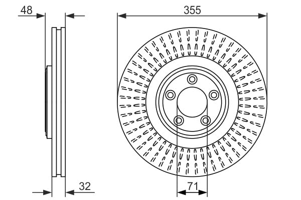 Bosch BD1584 Bremsscheiben - eine Bremsscheibe