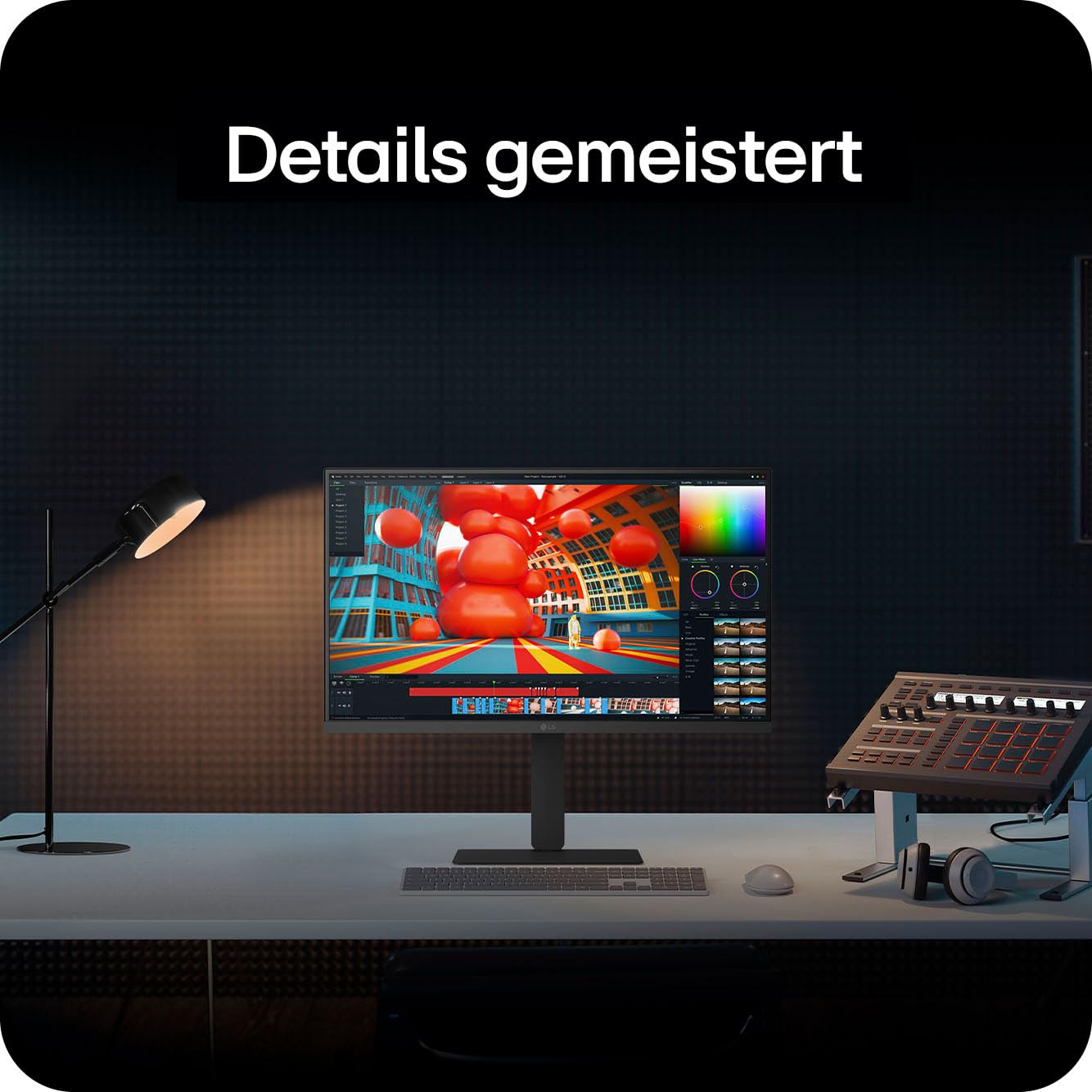 LG Monitor 27U730A-B.AEU, 27", 4K UHD (3840x2160), HDR10, IPS, webOS 24, USB-C (90W), Bluetooth, DCI-P3 90%, HDMI, DisplayPort, HDR Effekt, Schwarz