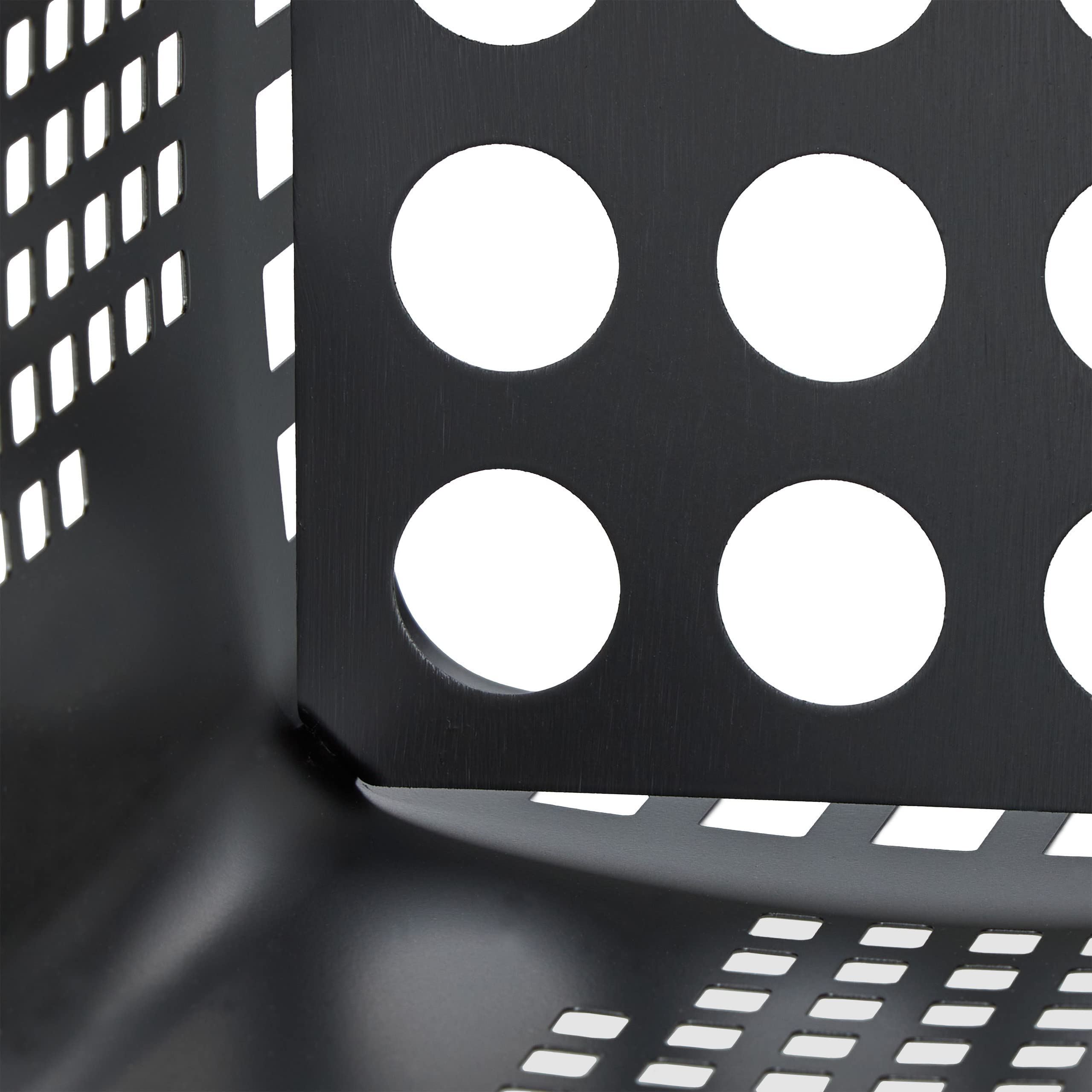 Relaxdays Anzündkamin Grill, mit Sicherheitsgriff & Haltebügel, HBT: 27 x 18 x 17 cm, Anzündhilfe Grillkohle, schwarz