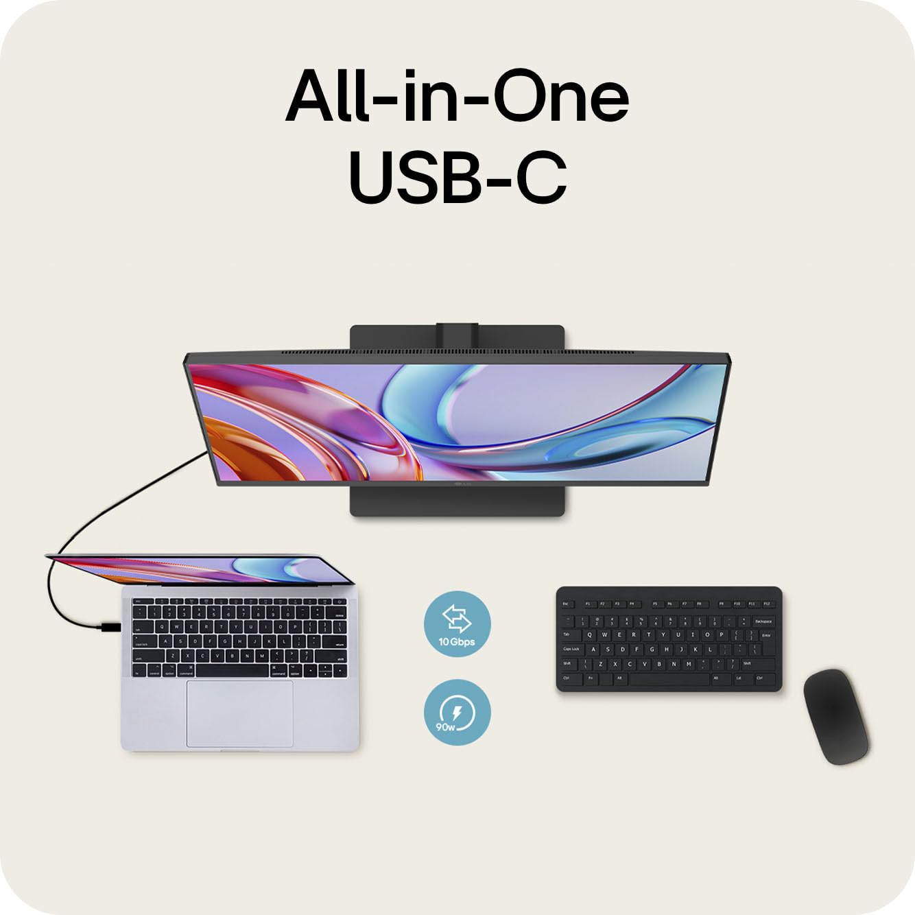 LG Monitor 27U730A-B.AEU, 27", 4K UHD (3840x2160), HDR10, IPS, webOS 24, USB-C (90W), Bluetooth, DCI-P3 90%, HDMI, DisplayPort, HDR Effekt, Schwarz