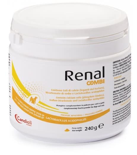 CentroVete Renal Combi 240 g für Hunde und Katzen. Ergänzungsfuttermittel in Pulverform, enthält Calciumsalze.
