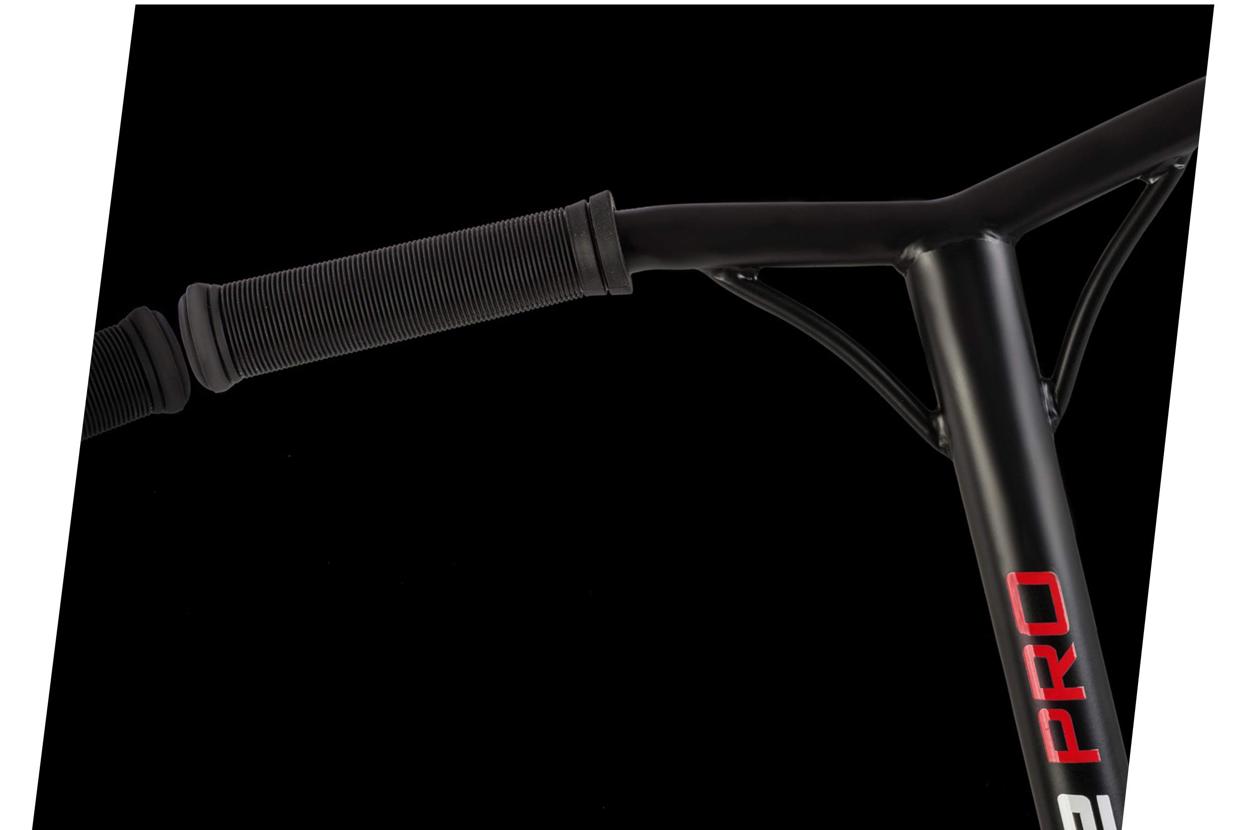 SOKE Stunt Scooter PRO Kick-Scooter mit ABEC 9 Kugellager Tretroller Trick Roller für Erwachsene und Kinder Zweirad Freestyle Cityroller | 2 Räder | Tragkraft 100kg (Schwarz-Rot)