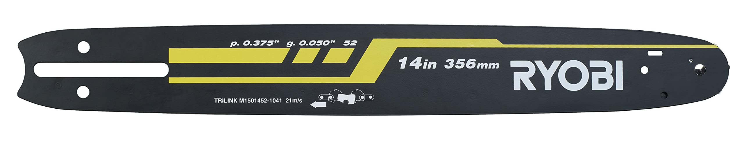 Ryobi - Führungsschiene 35 cm (3/8 Zoll LP - 1,1 mm) für Akku-Kettensägen RY36CSX35A-150 / RY36CSX35A-0 - RAC261