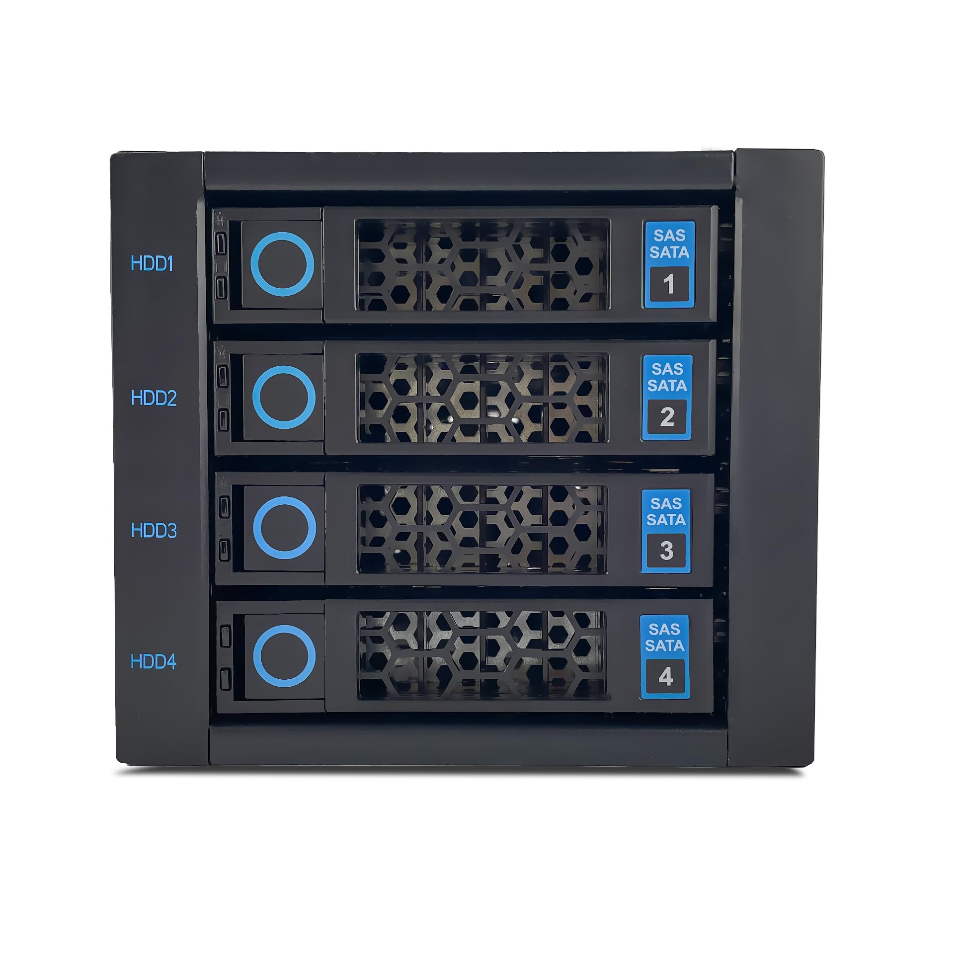 FANTEC WR-C3141-12G/6G SAS/SATA 12G/6G Backplane Gehäuse für 4× 3,5"/2,5" HDD/SSD auf Einschubträger in einem 3X 5,25" Modul