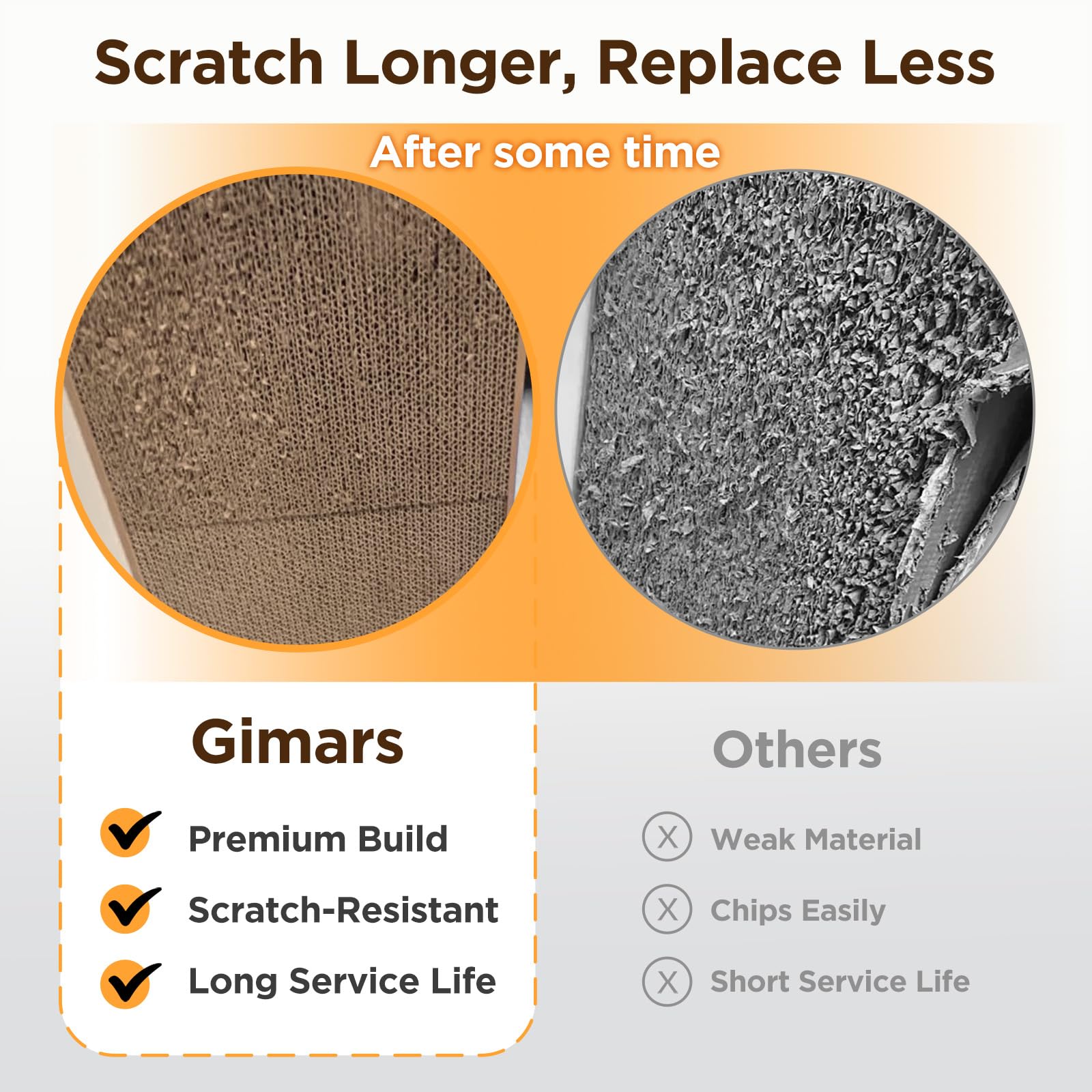 Gimars 100x30x30 cm Kratzbrett Katzen mit Spielball,Tunnel, Kratzpappe für Katzen groß XXL Katzenhaus Pappe, Kratzmöbel als Möbelschutz Indoor