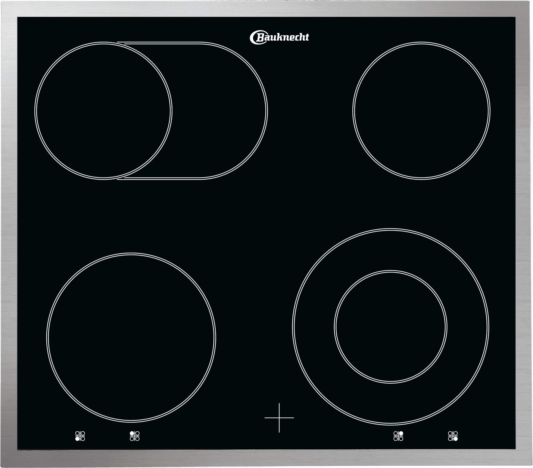 Bauknecht HEKO 566 Pyro Herd-Kochfeld-Kombination /Glaskeramik-Kochfeld (60 cm) / Pyrolyse-Selbstreinigungssystem / Multi-Level-Kochen / Backauszug mit 2 Ebenen, Schwarz