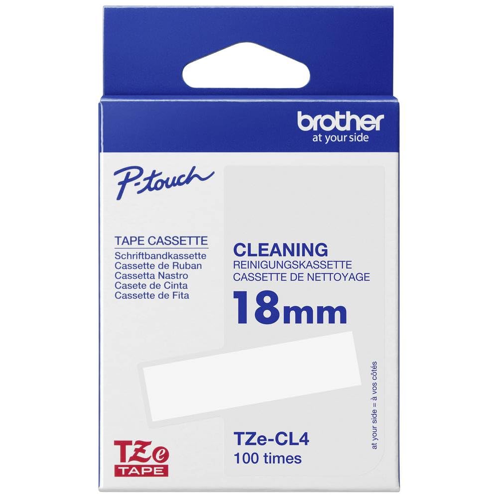 BROTHER TZECL4 Reinigungkassette 18mm 100Durchlaeufe fuer P-touch 550 3600 9200PC 9200DX 9400 9500PC 9600