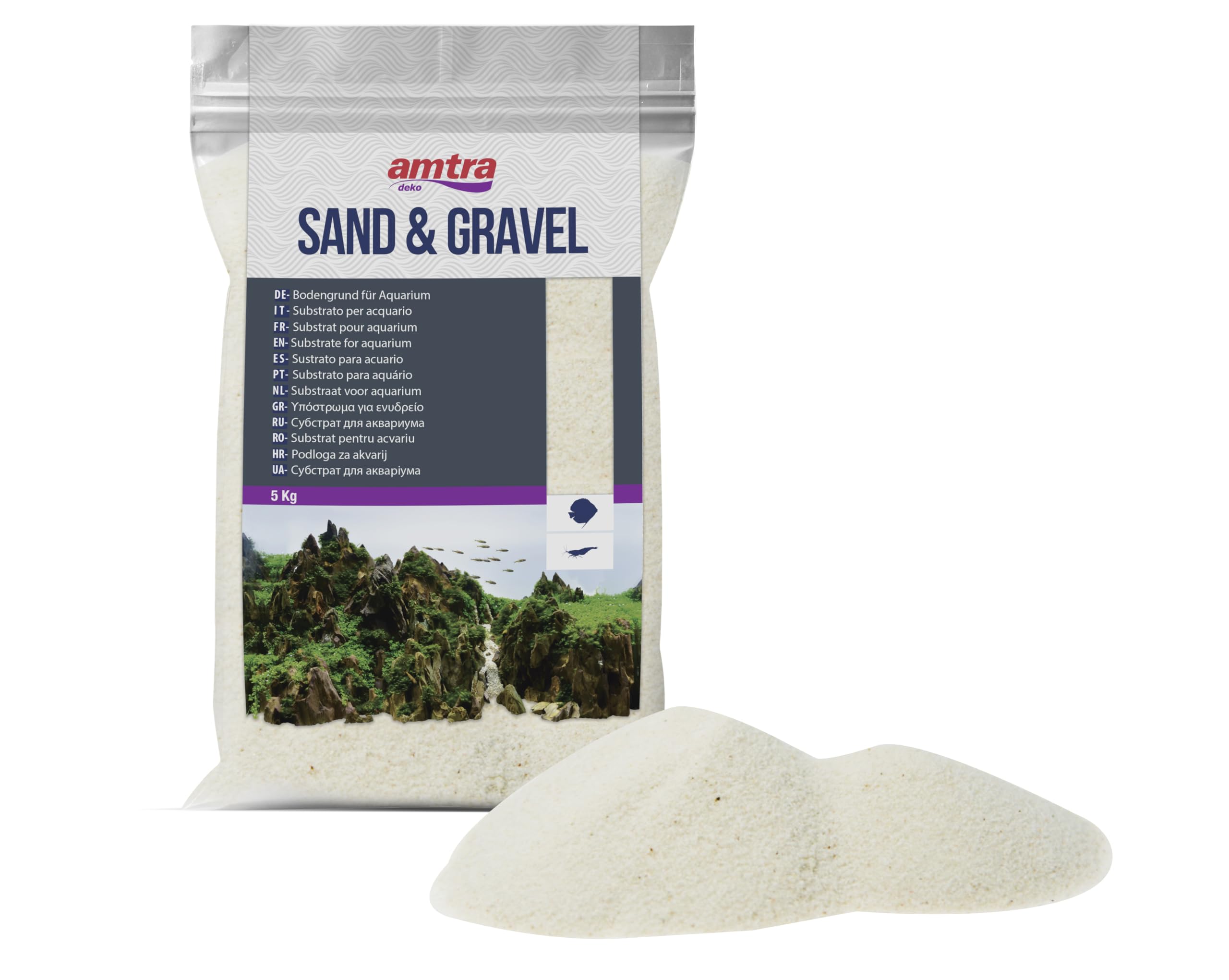 Amtra A4022973 Feiner Weisser Sand 0.1-0.3 mm 5 Kg