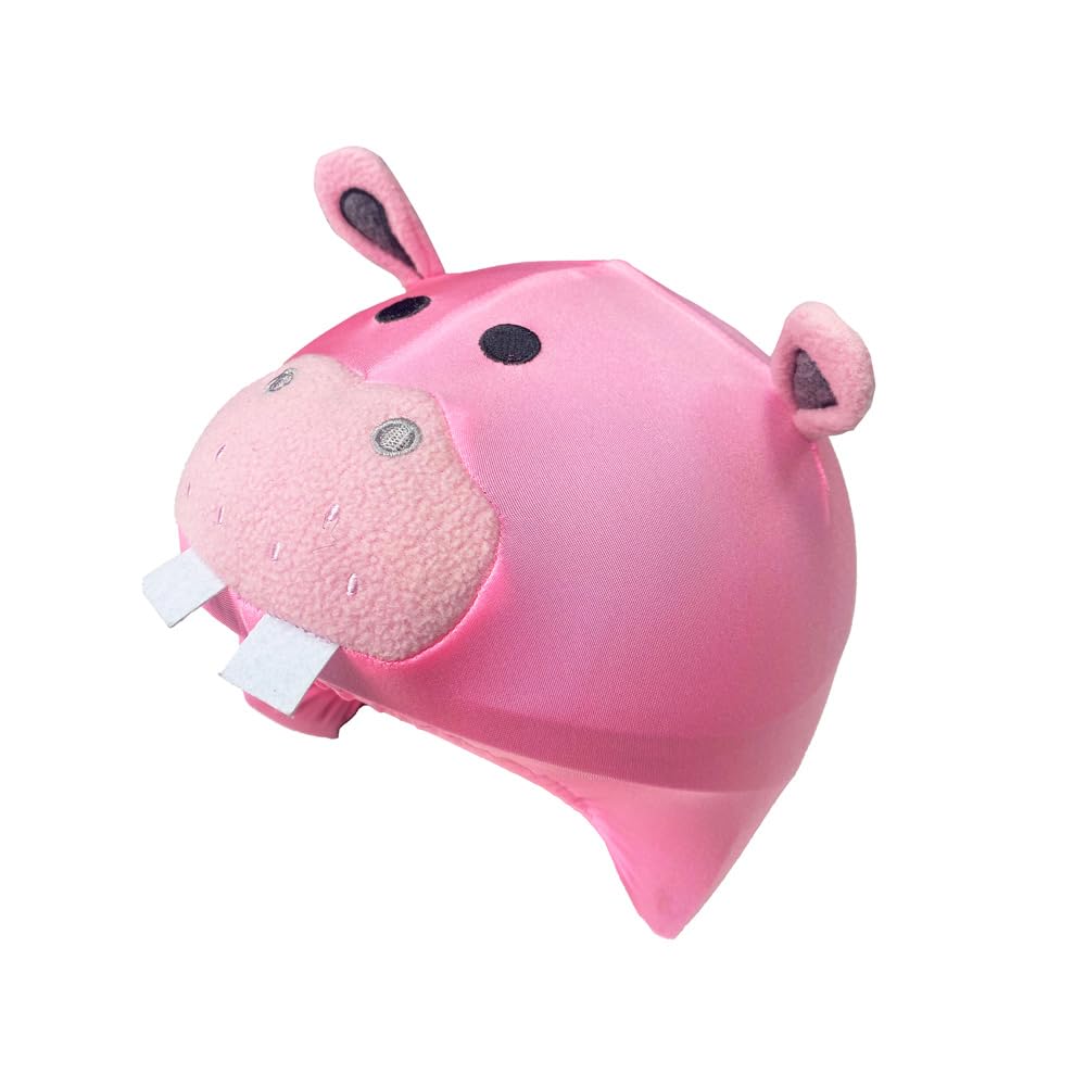 COOLCASC® Hippo - Universelle Passform Skihelmabdeckung - Passen Sie den Skihelm Ihres Kindes mit Einer lustigen und niedlichen Schutzhülle an - Snowboard- und Ski-Zubehör - Einheitsgröße
