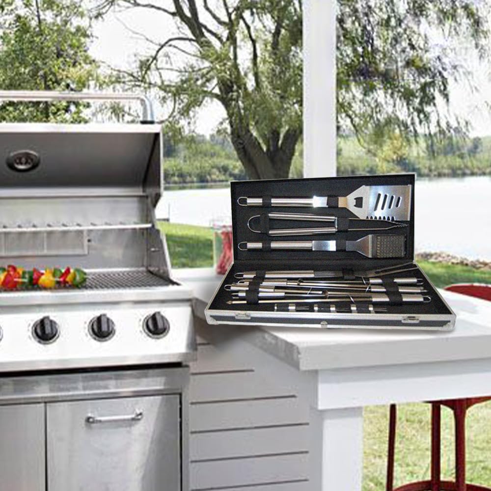 Küchenprofi BBQ Set ARIZONA 16-teilig, Grill Zubehör Set, schwarzer Aluminium Koffer, ideales Geschenkset