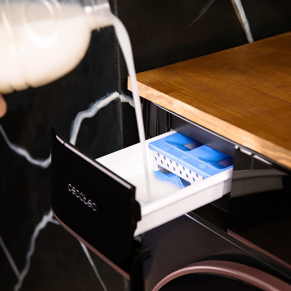 Cecotec Waschmaschine 10kg Frontlader Bolero DressCode 10900 Autodose Inverter FullColor Steel A. 1400 U/min, geringer Verbrauch, 10,3"-Bildschirm, 11 Prog, Inverter Plus-Motor, Dampffunktion