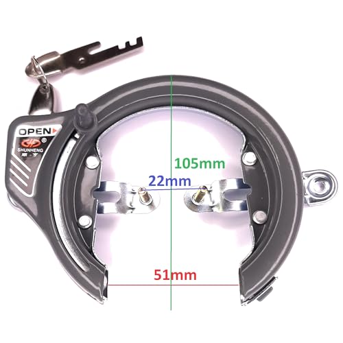 cyclingcolors Rahmenschlösser Fahrrad Fahrradschloss Sicherheitsschloss Diebstahlschutz Grau