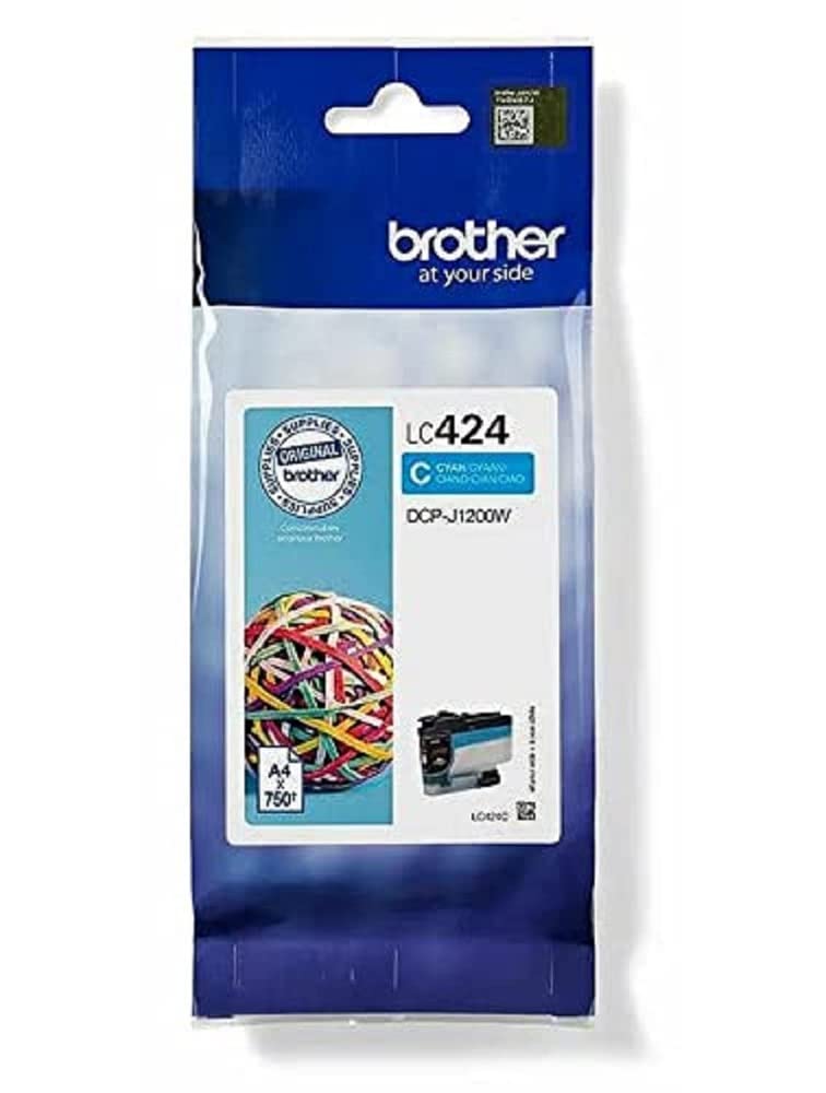 Brother Original Tintenpatrone Cyan DCP-J1200DW (750 Seiten nach ISO Standard 24711), LC424C
