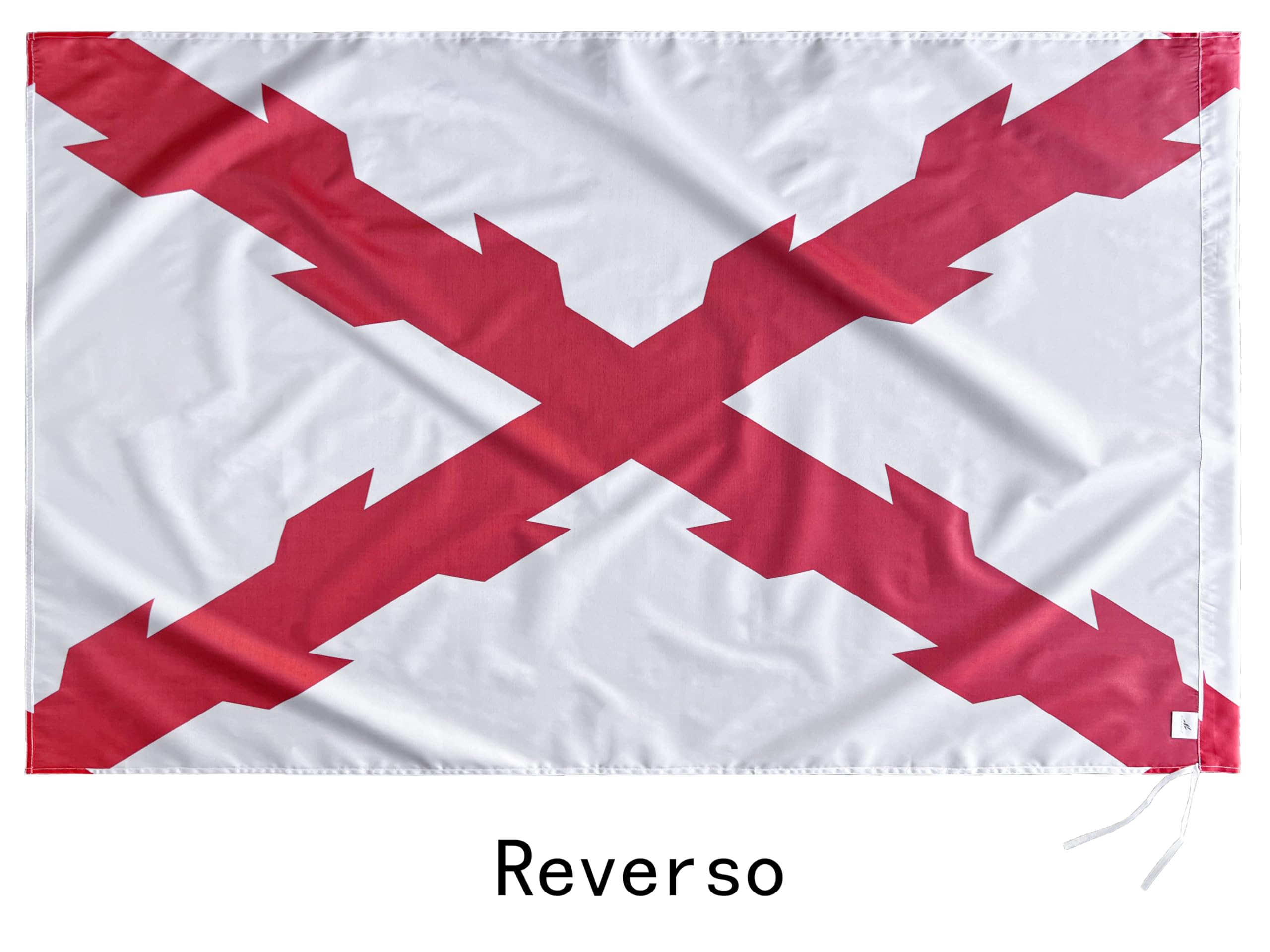 Durabol Flagge Burgunder-Kreuz, Spanisches Reich, Adler, Bizephala-Kreuz, Heiliges Andreas-Kreuz, Violett, 150 x 90 cm, Satin glänzend (Burgund)