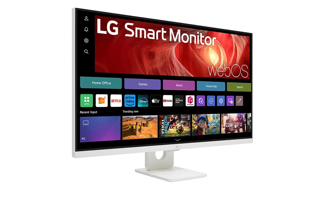 LG Smart Monitor 32U721SA-W.AEU, 32", 4K UHD (3840x2160), HDR10, IPS, webOS 24, USB-C (65W), Bluetooth, DCI-P3 90%, Smart TV Funktionen, HDMI, DisplayPort, Schwarz