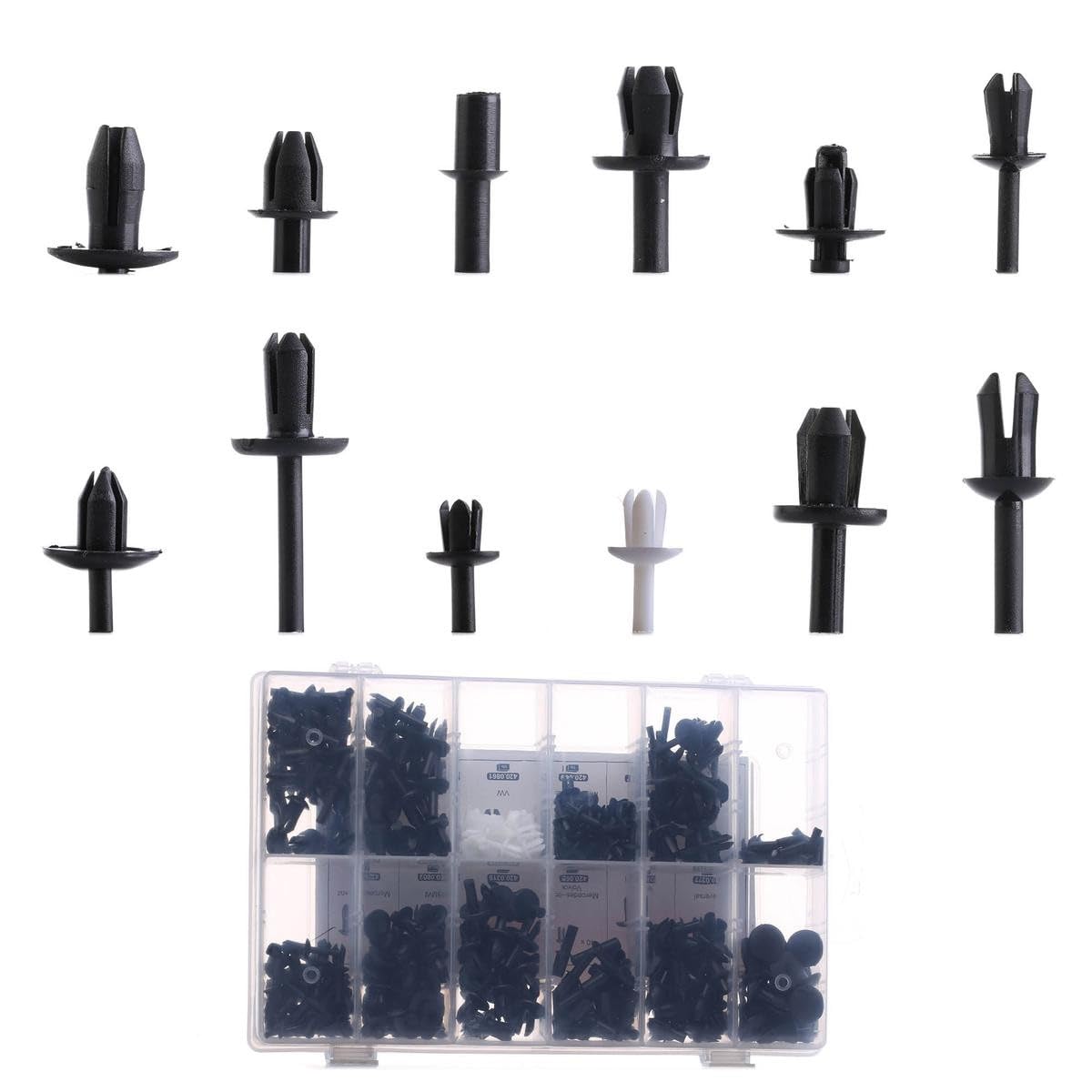 KS Tools 420.0920 Befestigungs-Clip-Satz - Eindrücknieten, 350-tlg.