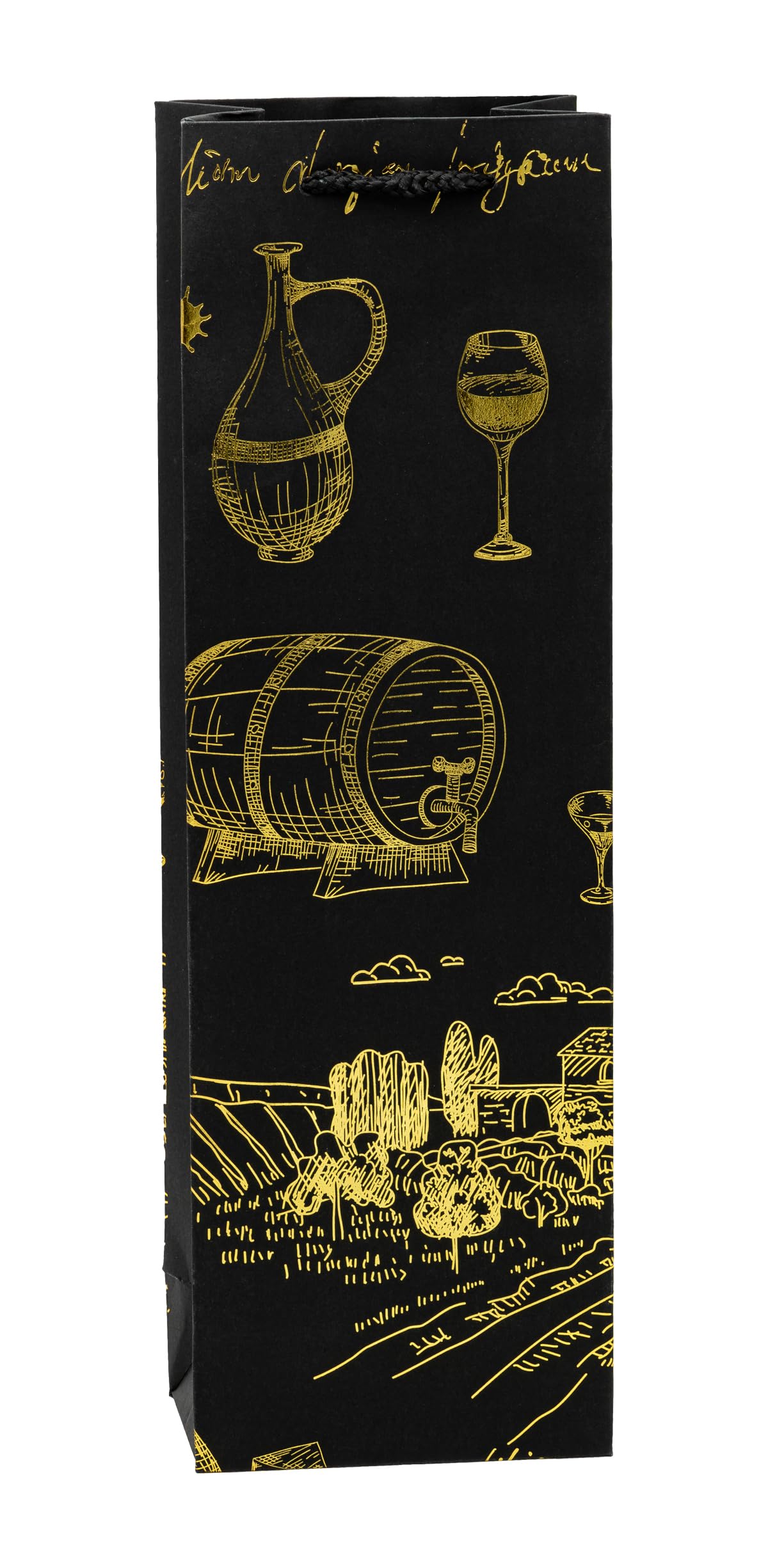 TSI Geschenktüten WEIN Premium für Wein- und Sektflaschen, 12er Packung, Größe: Flasche (HxBxT 38 x 12 x 8 cm), Art. Nr. 88281