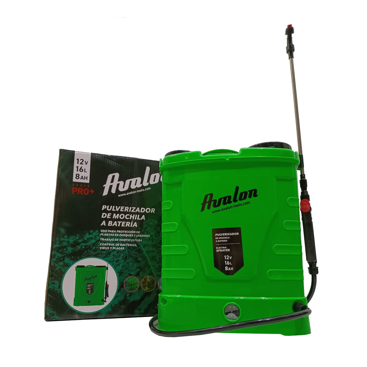 Avalon - Drucksprüher 16L, Bar Stärker Drucksprüher Akku 18V Batterien, Elektrischer Pflanzensprüher Einstellbare Sprühstärke. Ladegerät enthalten