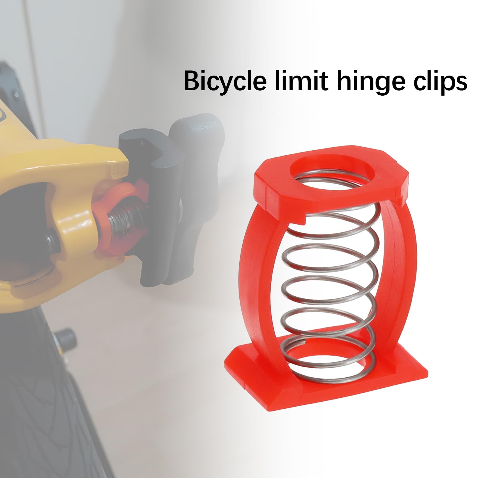 LT Easiyl 2 Stück C-Schnallenfedern Fahrradscharnierclip Fahrradbegrenzungsscharnierklemme Kompatibel mit Brompton-Faltrad Roter C-förmiger Clip Fahrradzubehör