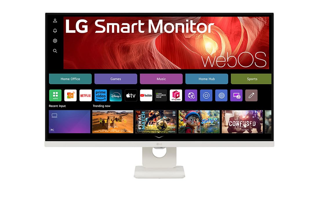 LG Smart Monitor 32U721SA-W.AEU, 32", 4K UHD (3840x2160), HDR10, IPS, webOS 24, USB-C (65W), Bluetooth, DCI-P3 90%, Smart TV Funktionen, HDMI, DisplayPort, Schwarz
