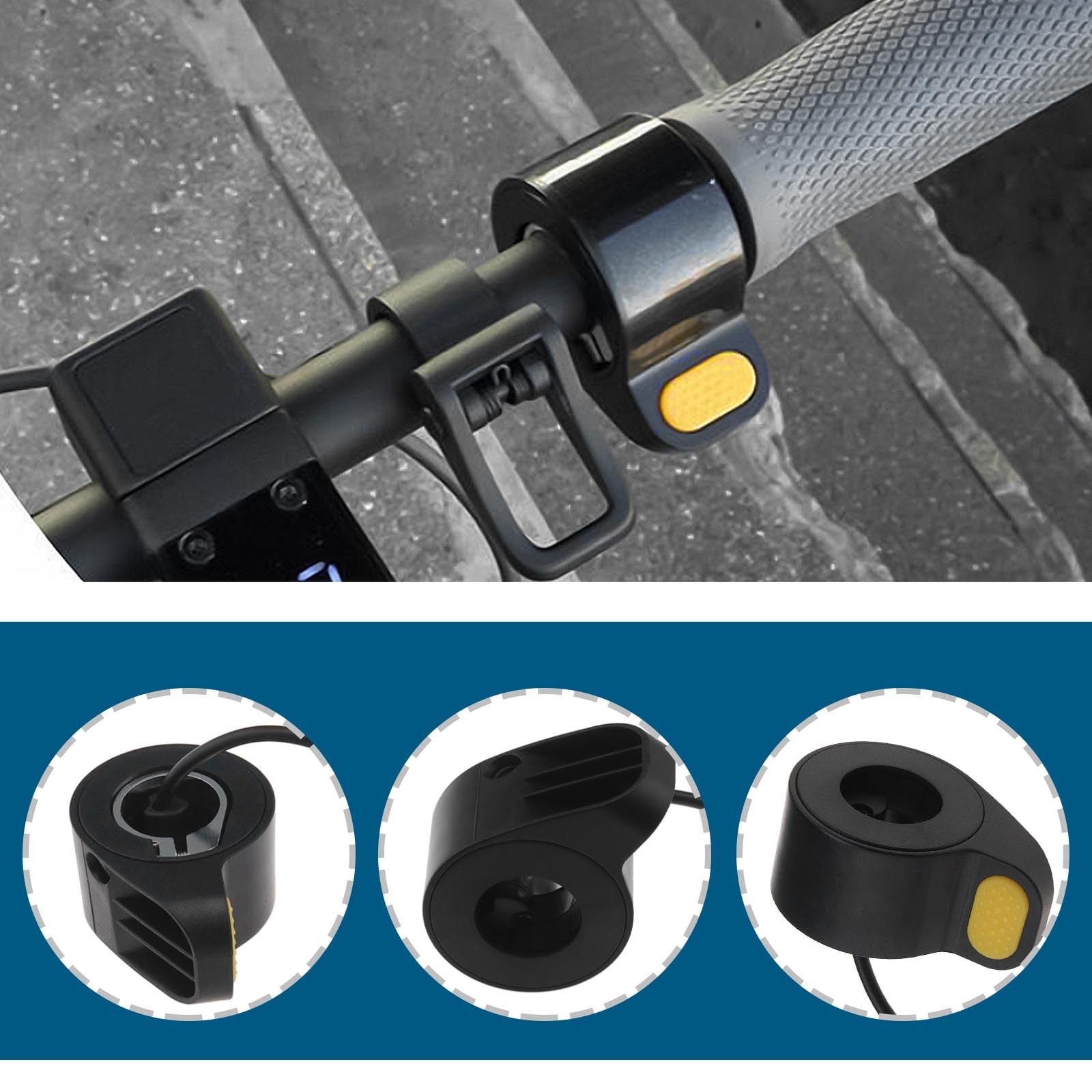 EMSea Daumen-Gashebel für Scooter, kompatibel mit Ninebot Max G30 Elektroroller, Gaspedal, Geschwindigkeitsregler, Roller, Gashebel