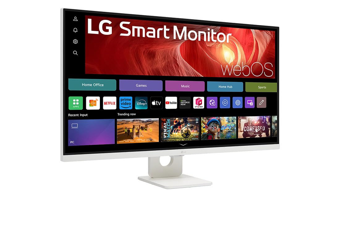 LG Smart Monitor 32U721SA-W.AEU, 32", 4K UHD (3840x2160), HDR10, IPS, webOS 24, USB-C (65W), Bluetooth, DCI-P3 90%, Smart TV Funktionen, HDMI, DisplayPort, Schwarz