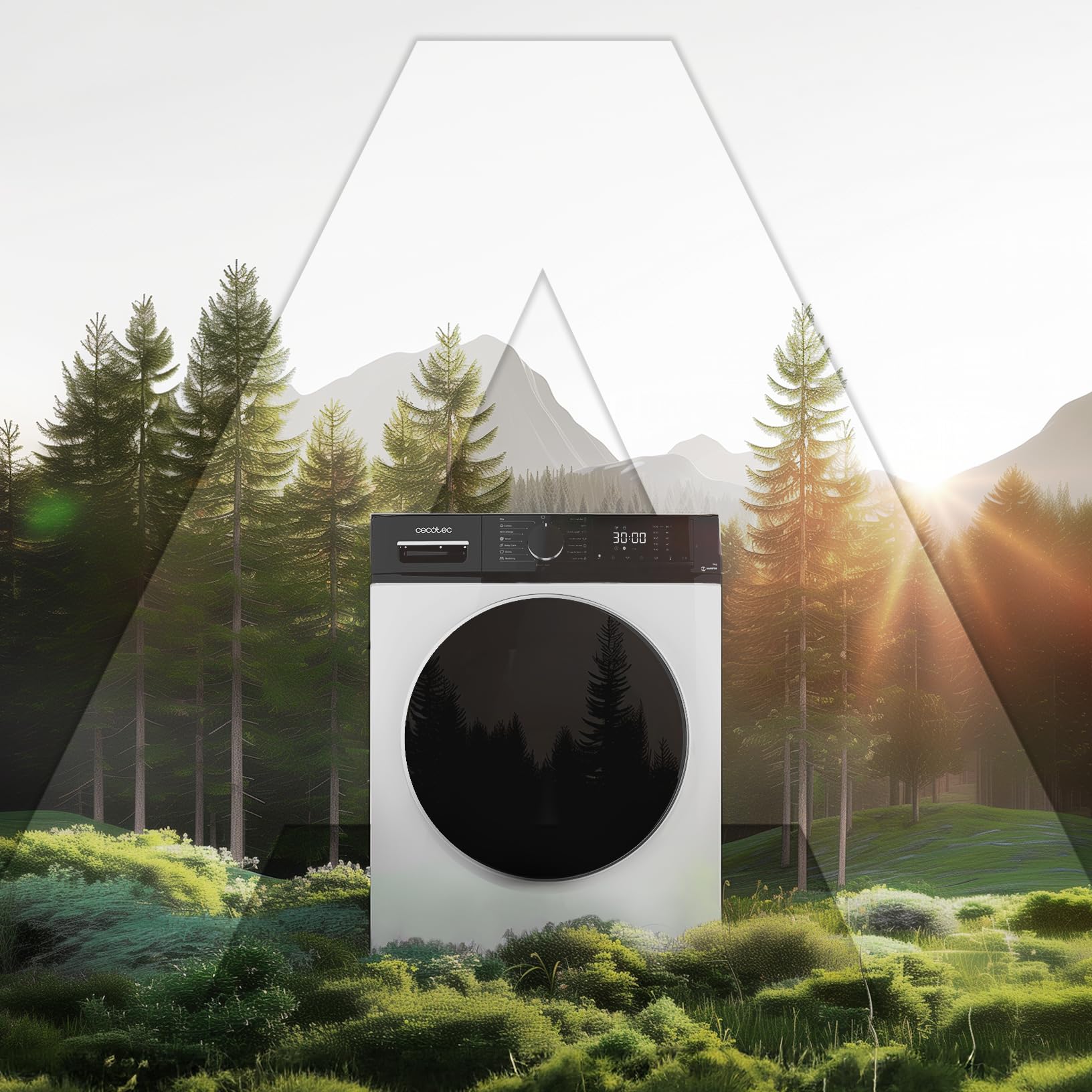 Cecotec Frontlader-Waschmaschine 8 kg Bolero Dresscode 8610 Inverter A. 8 kg Kapazität, 1400 U/min, Klasse A, Dampffunktion, Inverter Plus Motor, 15 Programme, optimiert Wasser- und Waschniveau