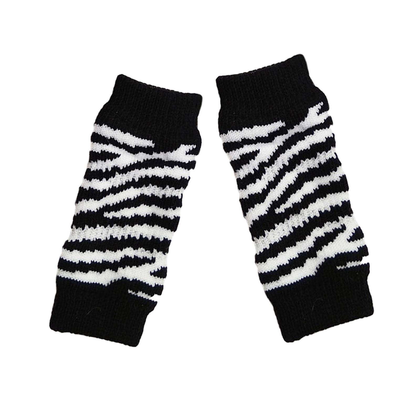 AWOCAN Haustier-Strick-Beinwärmer für mehrere Muster, Haustiersocken geeignet für kleine, mittelgroße Hunde und Katzen, modisch, sauber und warm (Größe L, Schwarz)