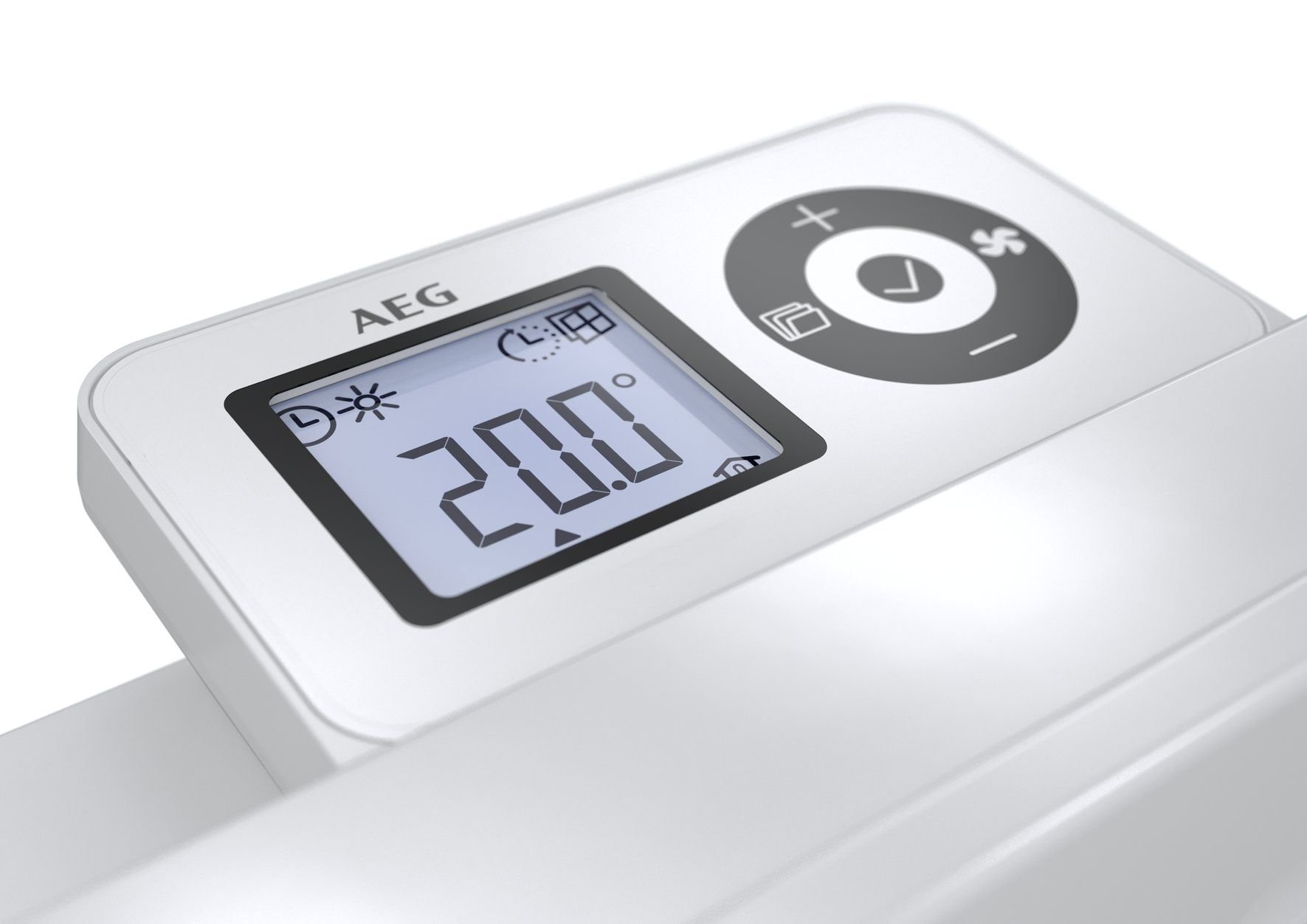 AEG Haustechnik Wandkonvektor WKL 3005 für ca. 30 m², Heizung 3000 W, 5-30 °C, wandhängend, LC-Display, Wochentimer, Metall, Ökodesign 2018, 236537 Weiß