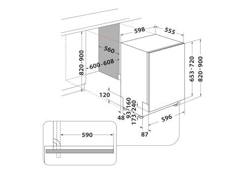 Bauknecht BKSV2 IAN Vollintegrierbarer Geschirrspüler / 60 cm/ActiveDry – automatisches Türöffnungssystem/Startzeitvorwahl/Vollwasserschutz