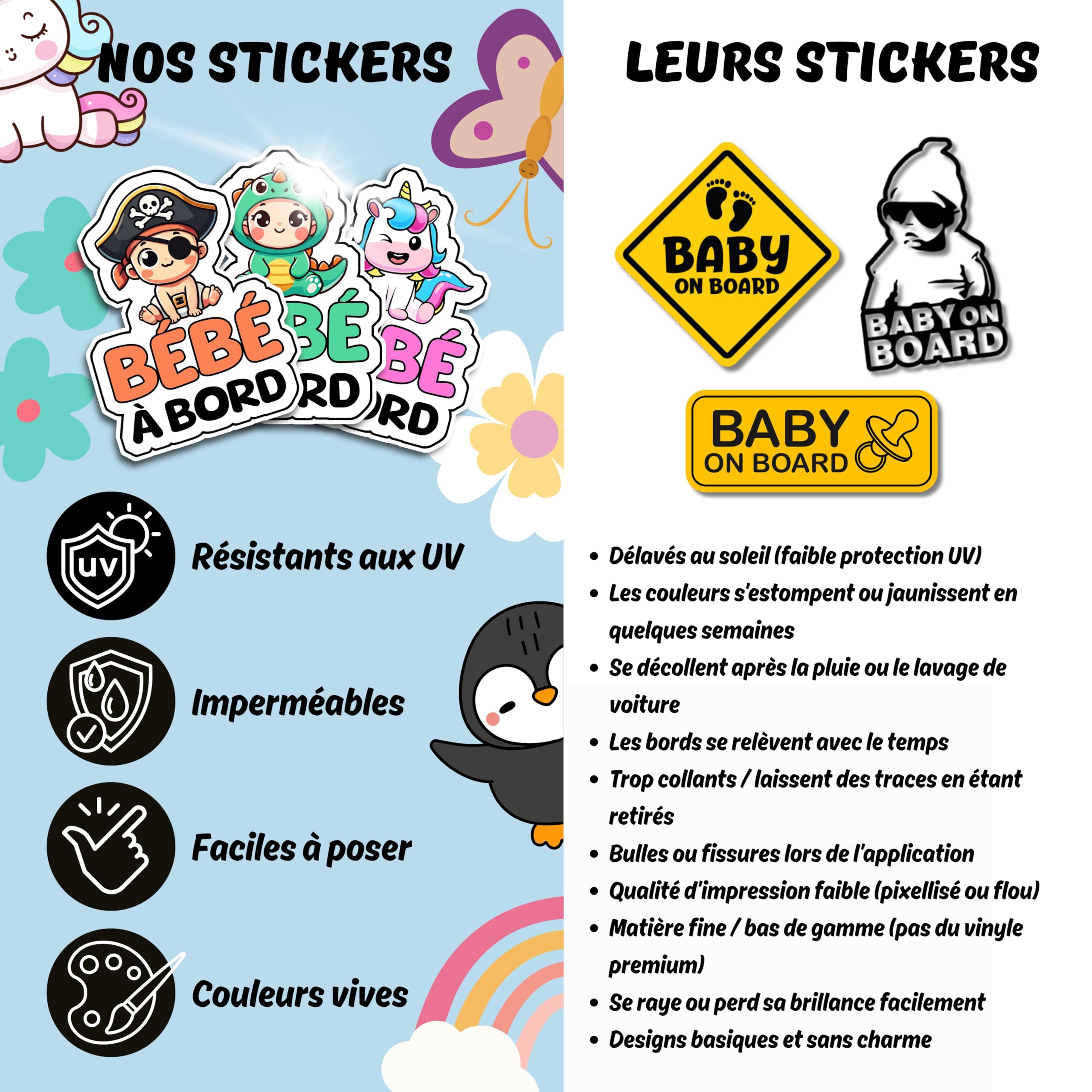 Französische Tieraufkleber 2