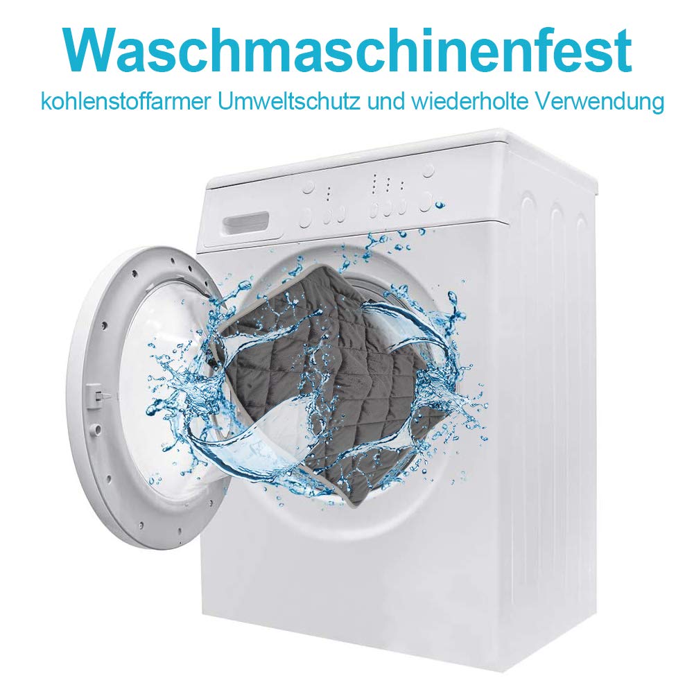 Hundedecke Warm rutschfest Waschbar Weich Haustiermatte (Grau, L)