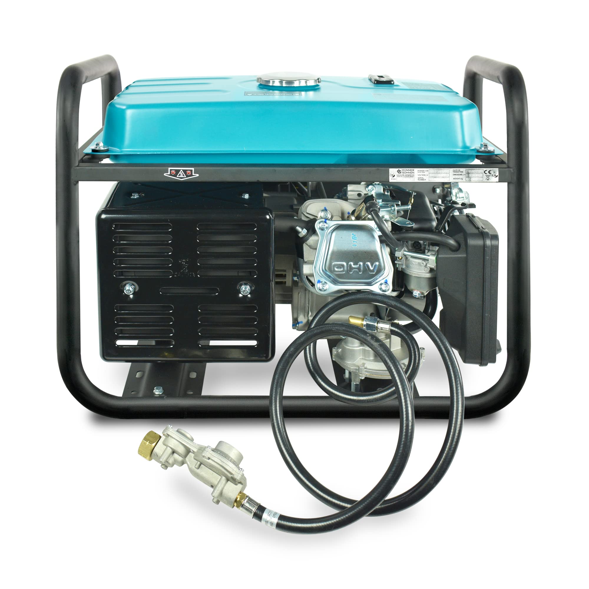 LPG/Benzin-Generator K&S Könner&Söhnen KS 9000E G der DUAL FUEL,notstromaggregat 6500 W,Hand-/Elektroanlass,1x16A, 1х32 (230 V),12V stromerzeuger mit (AVR),stromaggregat, Kurzschlussschutz