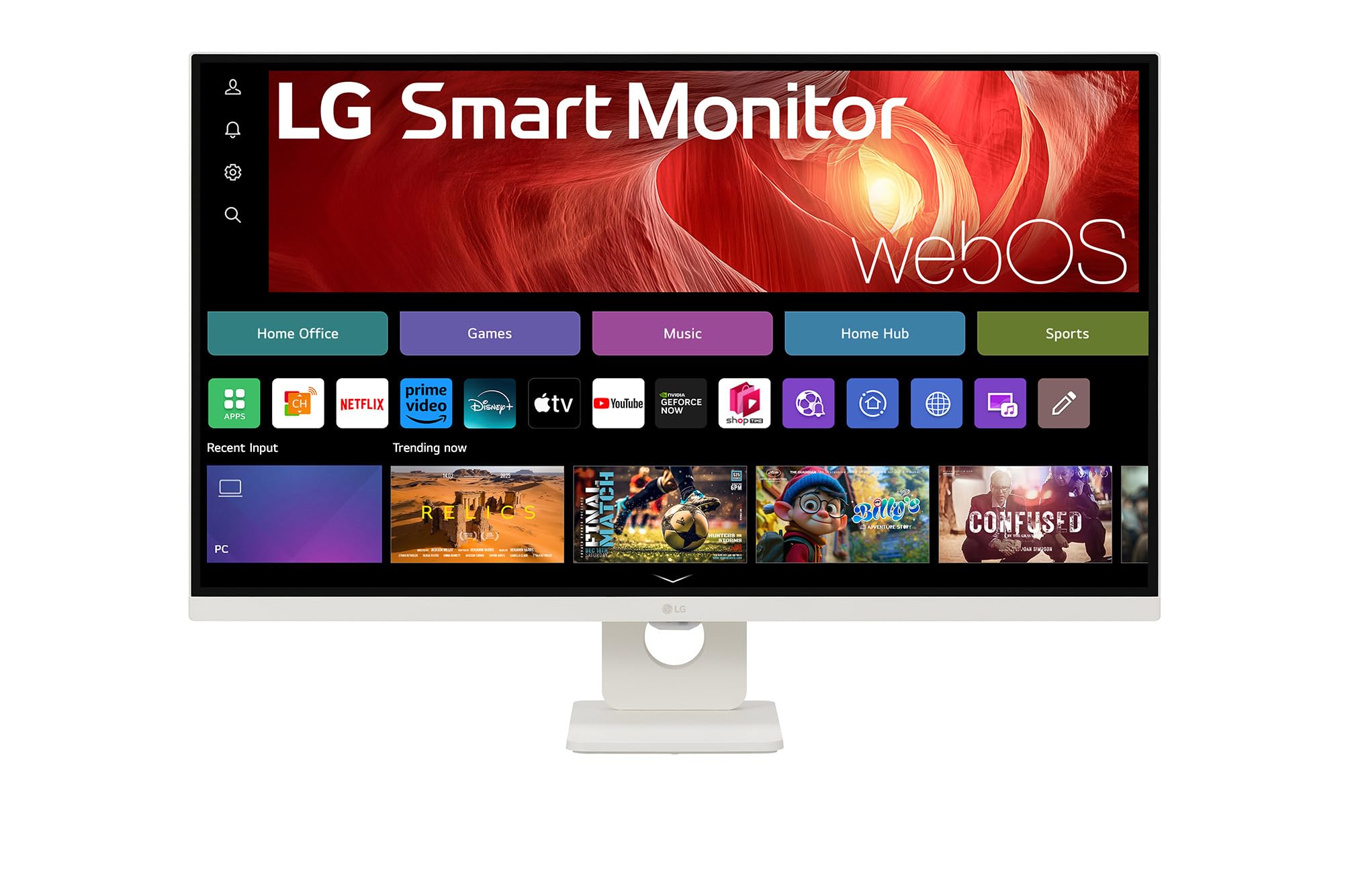 LG Smart Monitor 32U721SA-W.AEU, 32", 4K UHD (3840x2160), HDR10, IPS, webOS 24, USB-C (65W), Bluetooth, DCI-P3 90%, Smart TV Funktionen, HDMI, DisplayPort, Schwarz